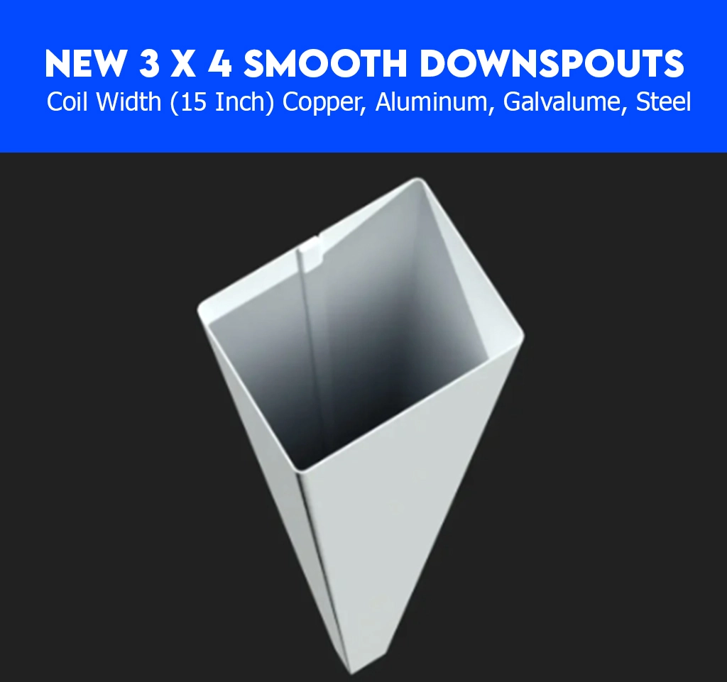 3x4 European smooth downspouts